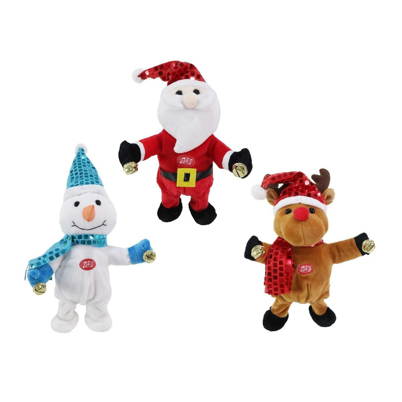 Christmas Elves Plush Character Sing and Slide with Bells (3 Styles) - 20cm 