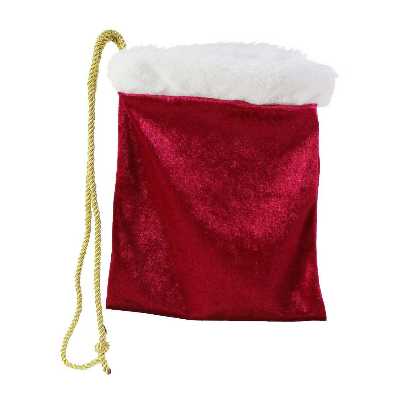 Christmas Elves Plush Velvet Santa Pouch - 28cm 