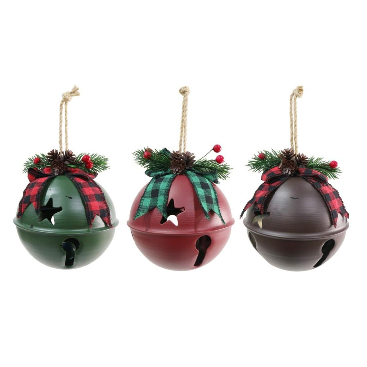 Christmas Elves Rustic Jumbo Nutbell Hanger (3 Colours) - 15cm 