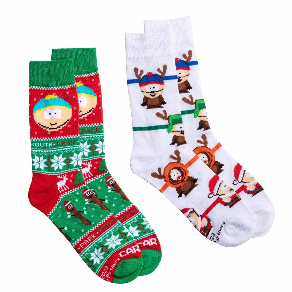 Christmas Elves South Park Christmas Crew Socks (Pack of 2) - Adults Large 