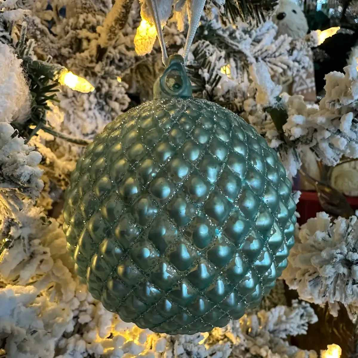 Raz Imports Quilted Ball Ornament - Thumbnail 4