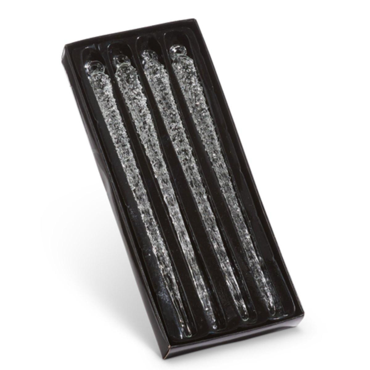 RAZ Imports Glass Icicle Ornament (Set of 4) - 23cm 