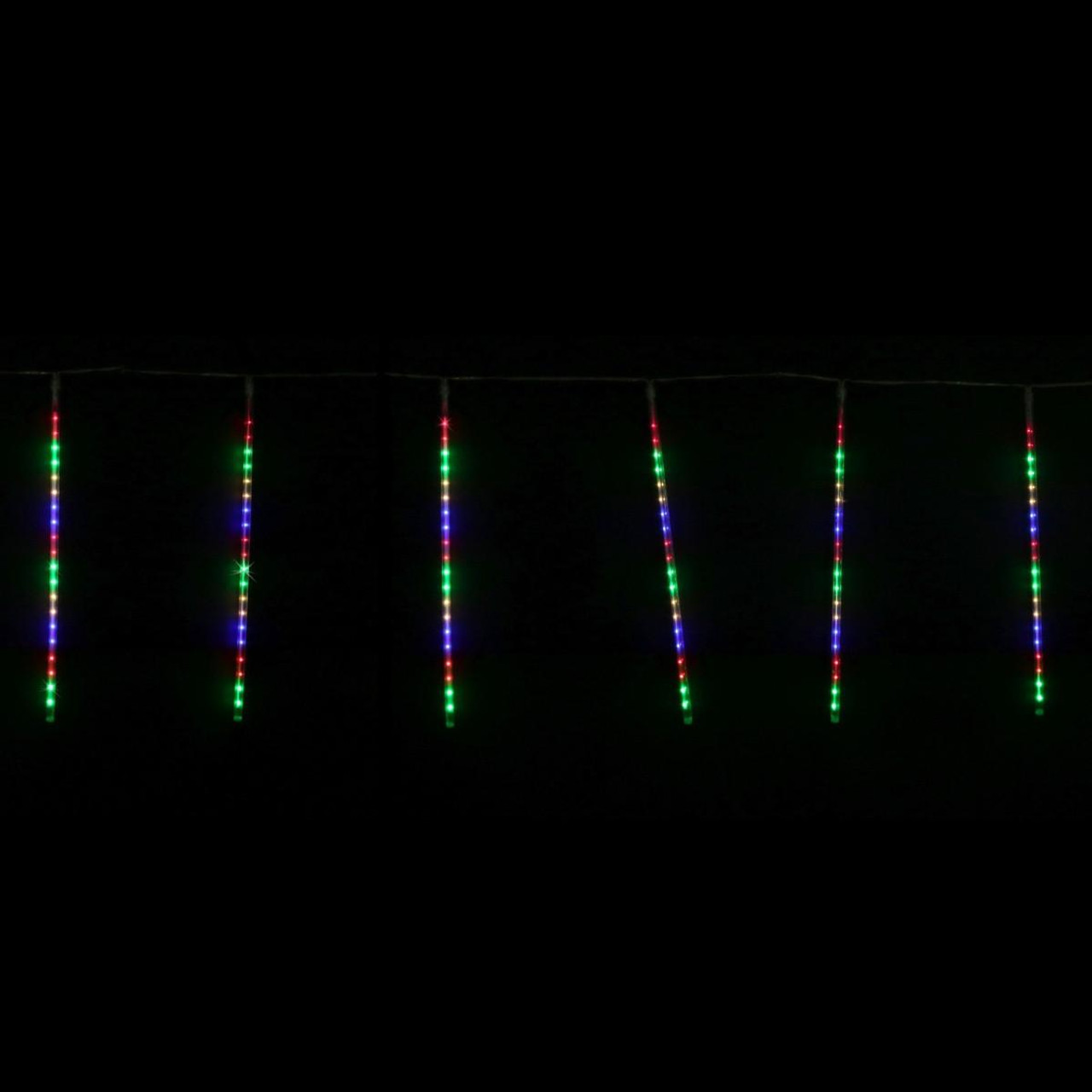 Christmas Elves Multicolour LED Waterfall Melting Tubes (Set of 20) - 50cm 