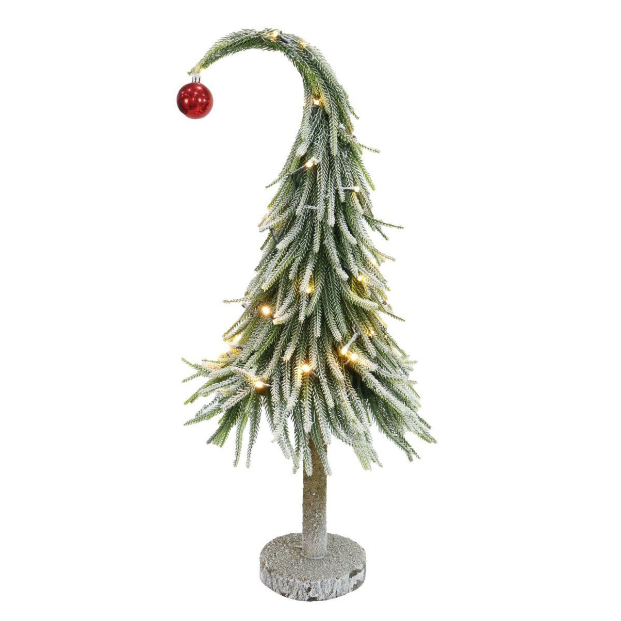 Christmas Elves Light Up Spiky Curve Tree Battery Operated - 60cm 