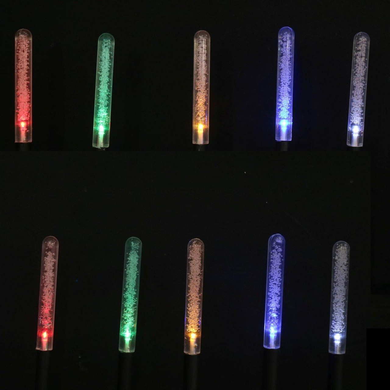 Christmas Elves Solar Jumbo Bubble Tubes Multicolour (Set of 10) - 38cm 