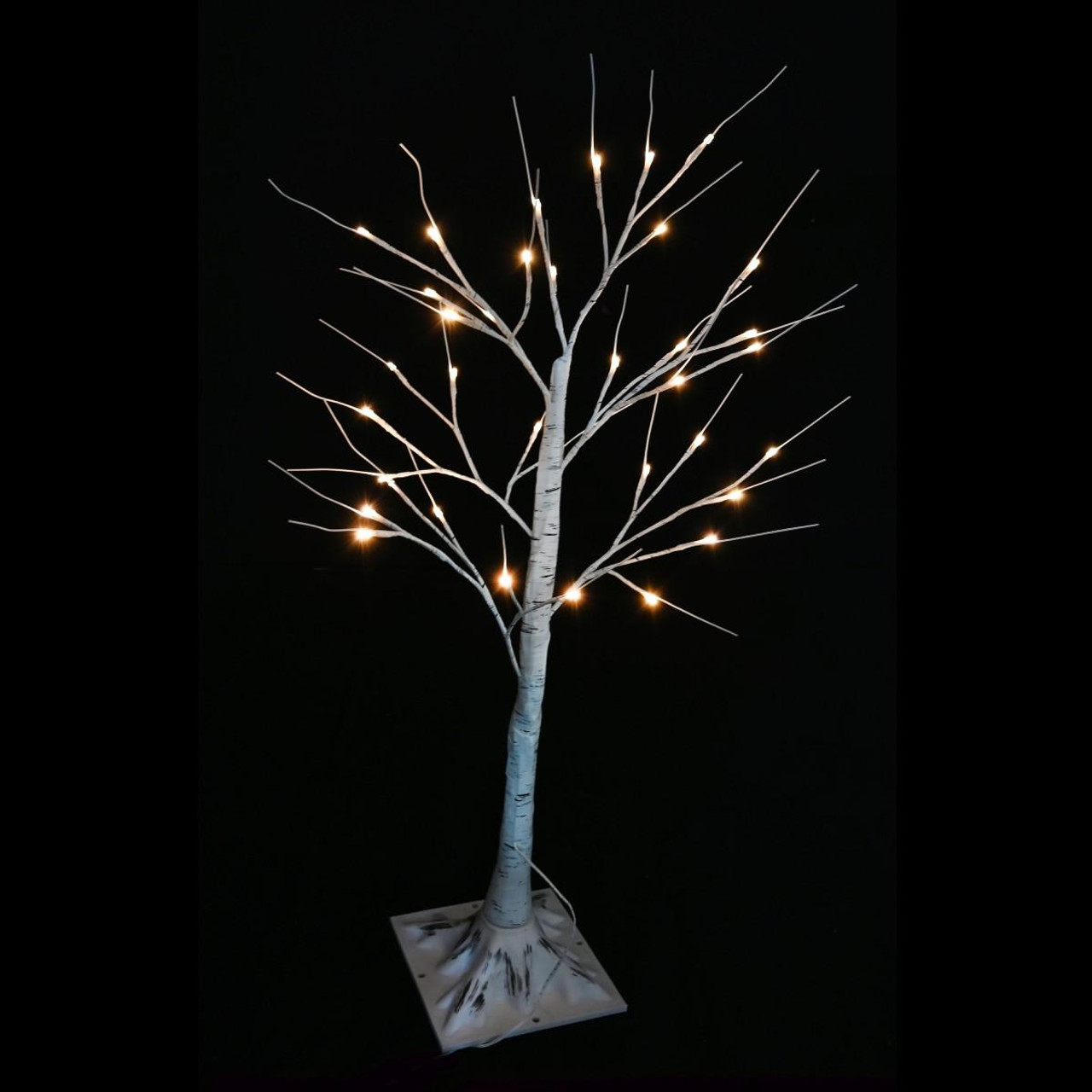 Christmas Elves 36 LED Warm White Prelit Birch Tree - 90cm 