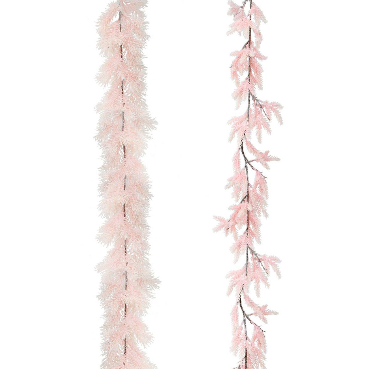 Christmas Elves Icy Pink Spiky Spruce Garland (2 Styles) 