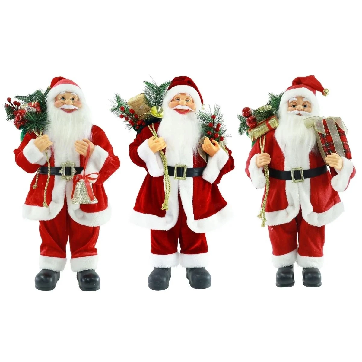 Christmas Elves Red Burgundy Velvet Santa Claus (3 Styles) - 60cm