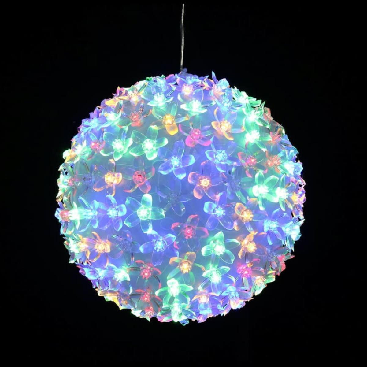 Christmas Elves 200 LED Petal Ball Multicolour Twinkle - 20cm 