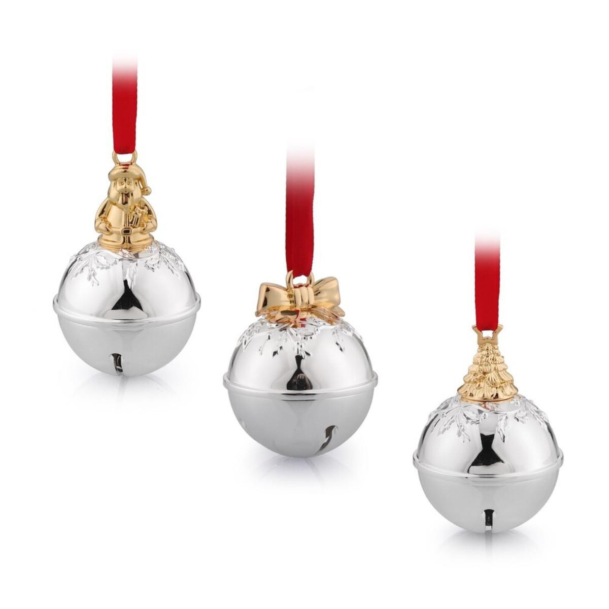 Christmas Elves Silver Plated Bells (Set of 3) - 4cm 
