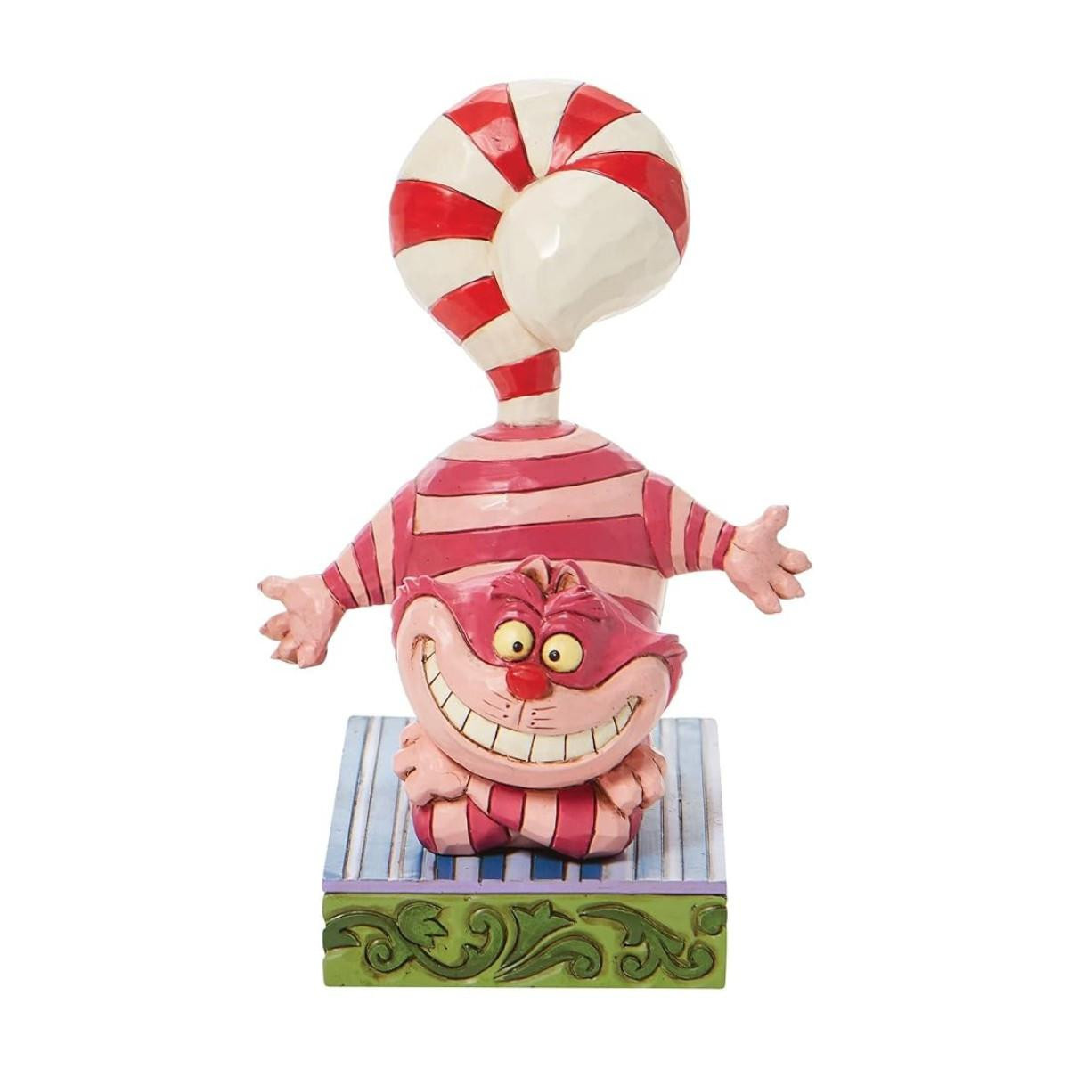 Disney Christmas Decorations Jim Shore - Cheshire Cat with Candy Cane - 11.5cm 