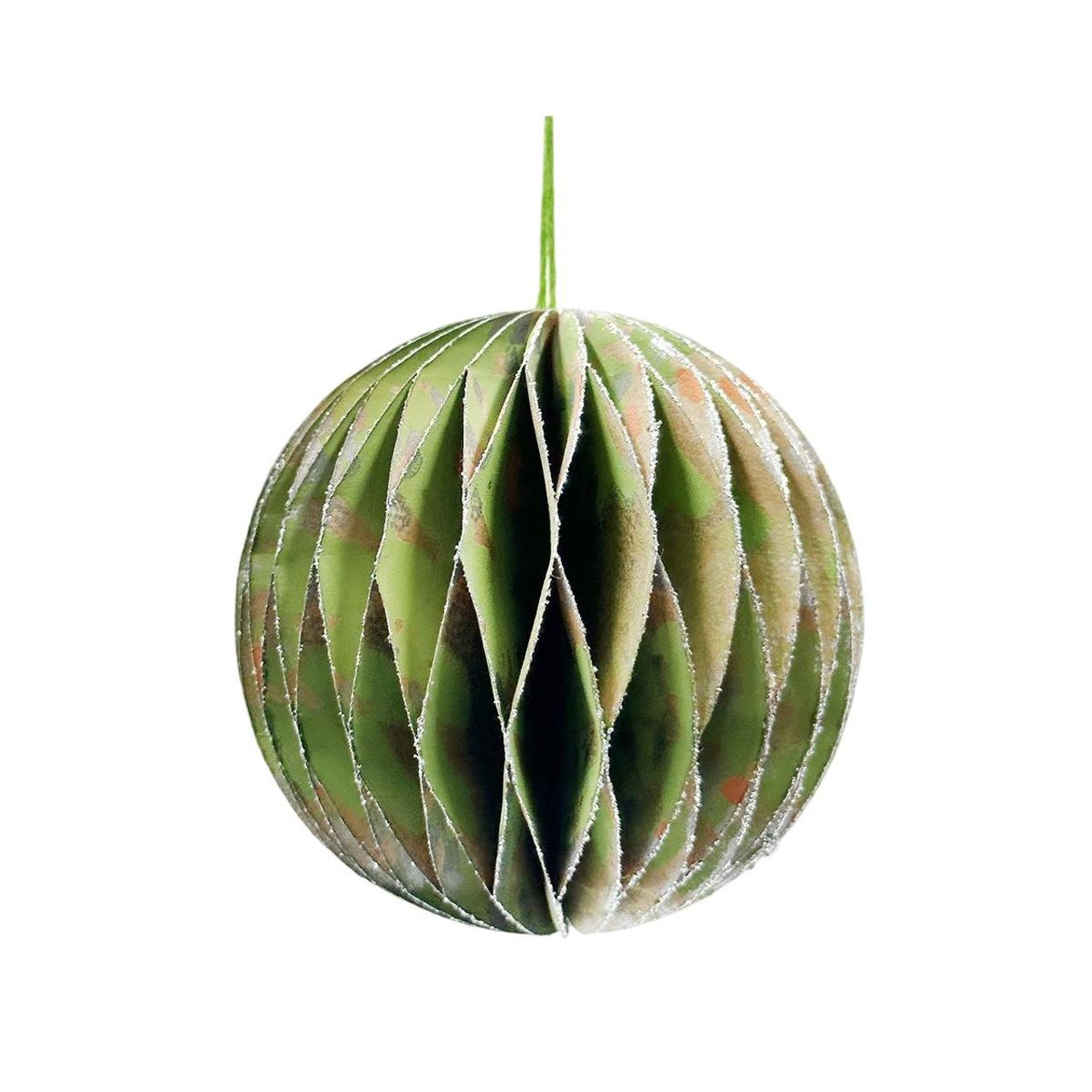 Christmas Elves Aboriginal Glitter Honeycomb Bauble (ROR414) 