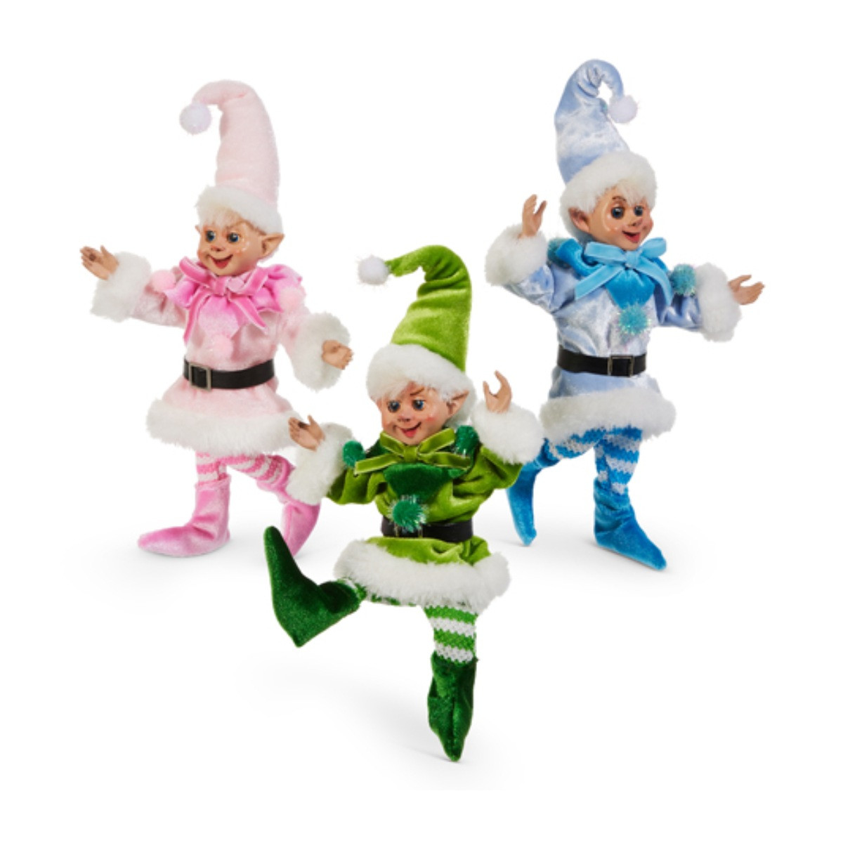 RAZ Imports Jolly 3 Styles Posable Elf