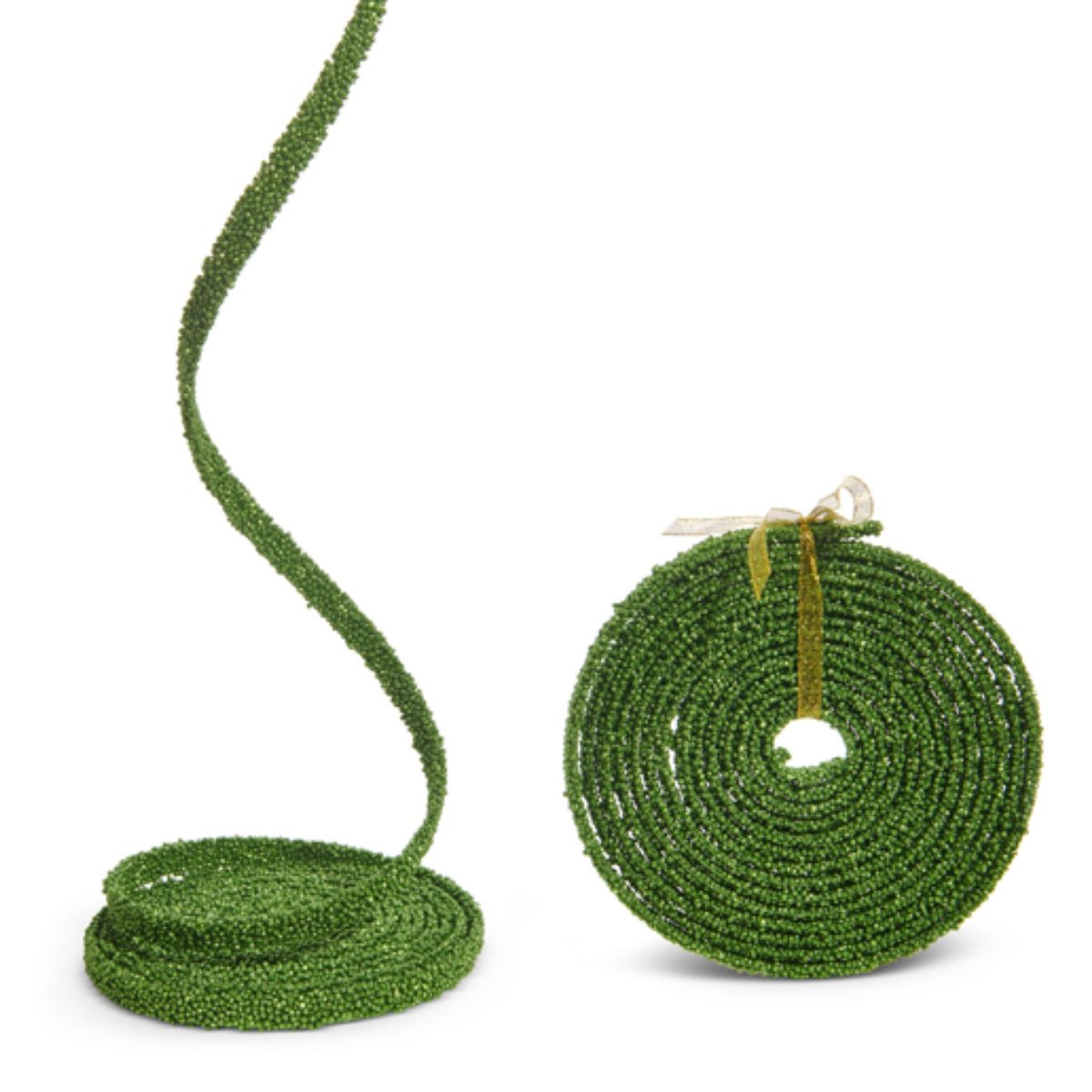 Luxurious Decoration Green Beaded Ribbon Garland