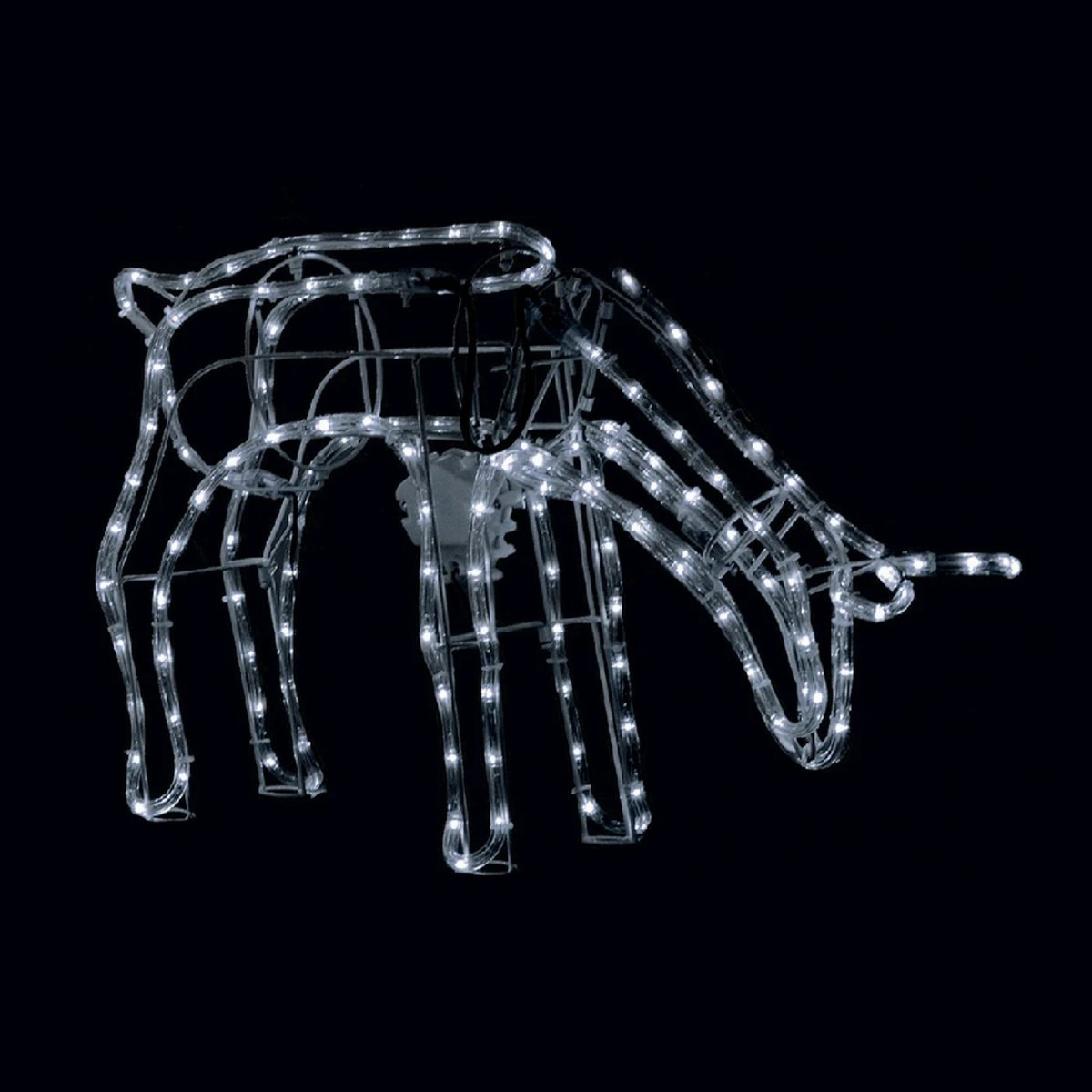 Christmas LED 3D White Motor Reindeer Display