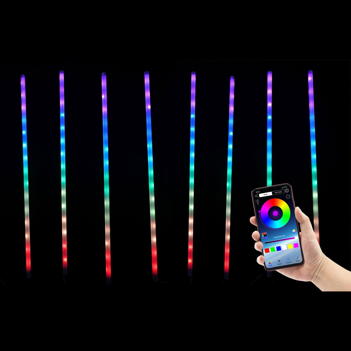 Kaleidoscope Glow Path Lights – Set of 10 Smart LEDs