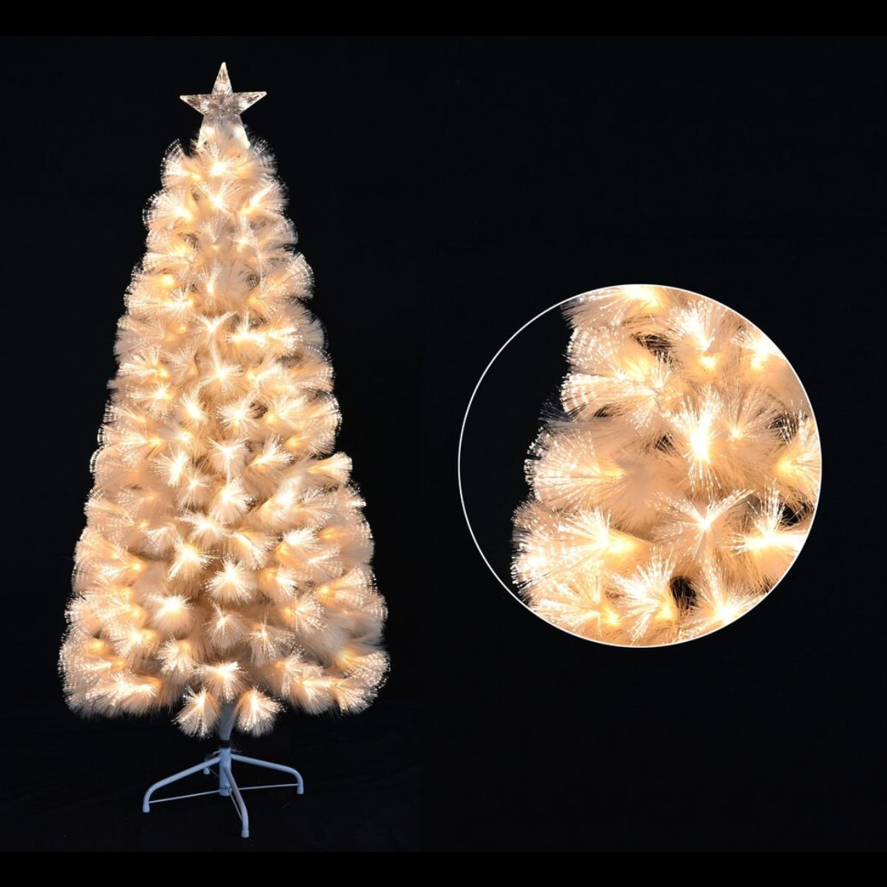 Warm White Fibre Optic Christmas Tree LED