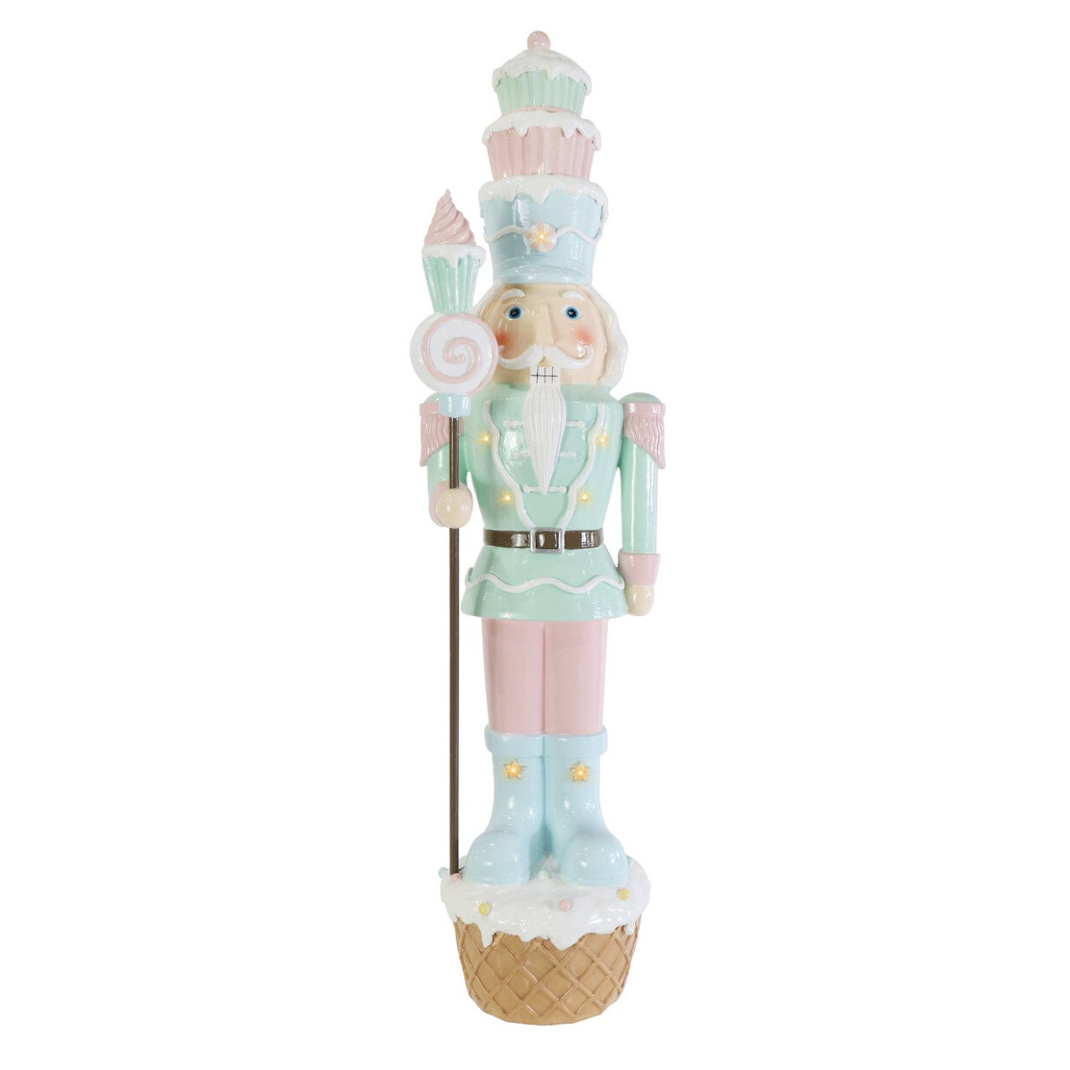 Sweet Pastel Nutcracker with LED Lights
