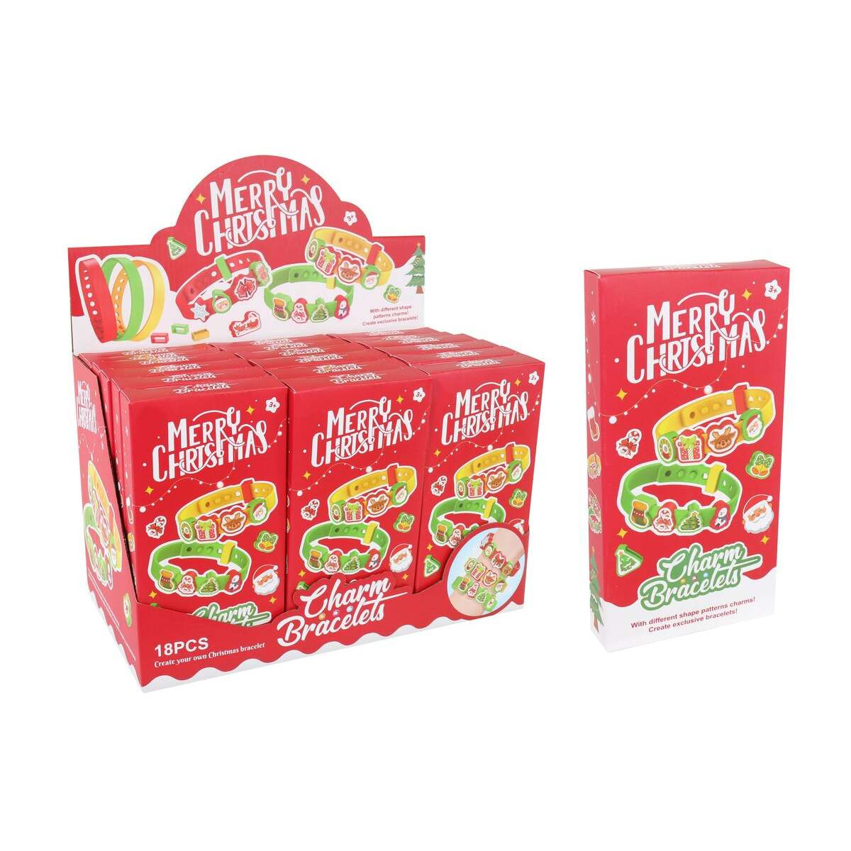 Festive DIY Bracelet Set with Christmas-Themed Charm