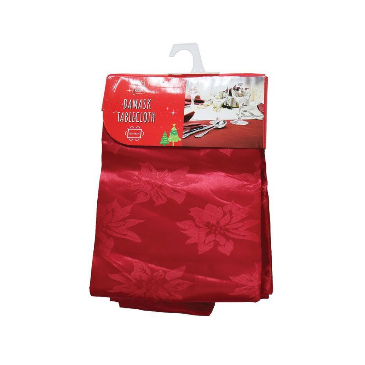 Classic and Elegant Red Jacquard Damask Tablecloth
