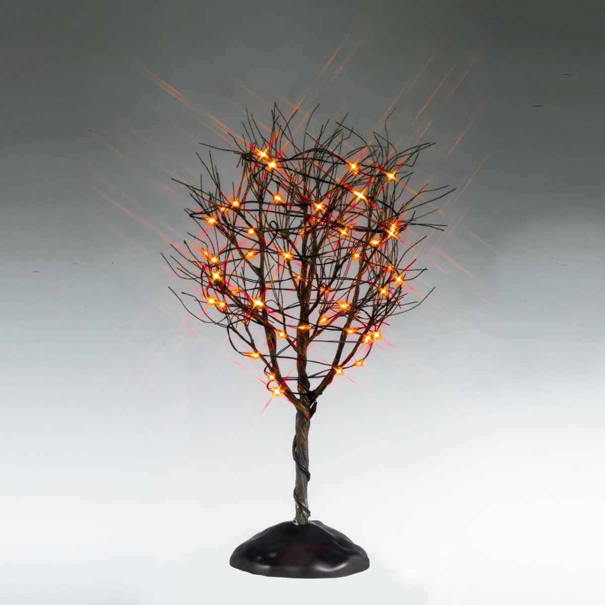 Lemax Spooky Town Dry Tree With Orange Lights