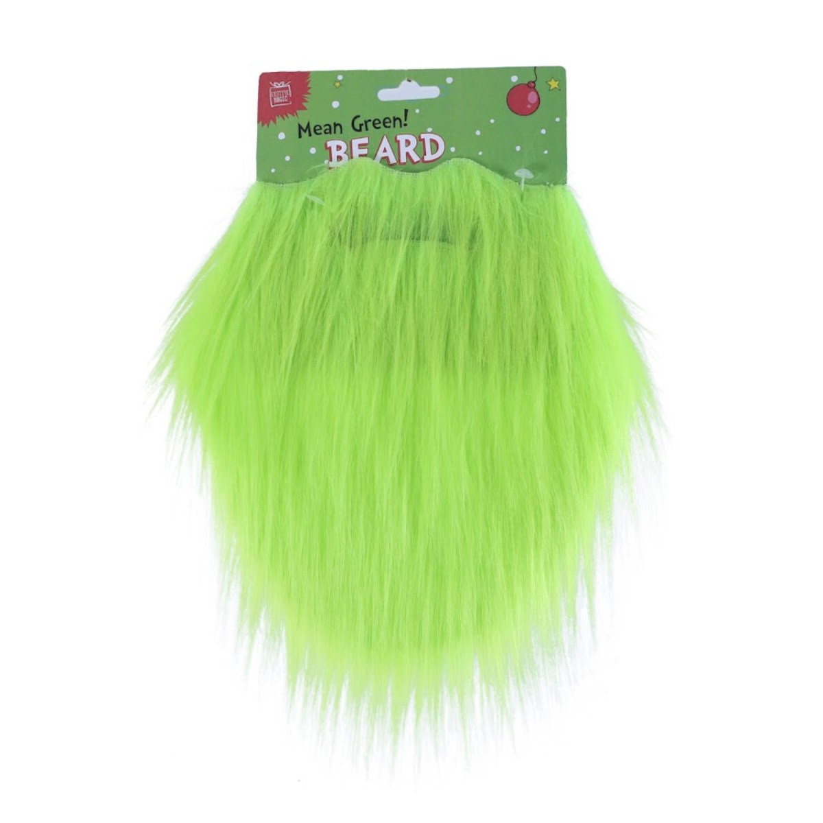 Mean Green Furry Santa Beard