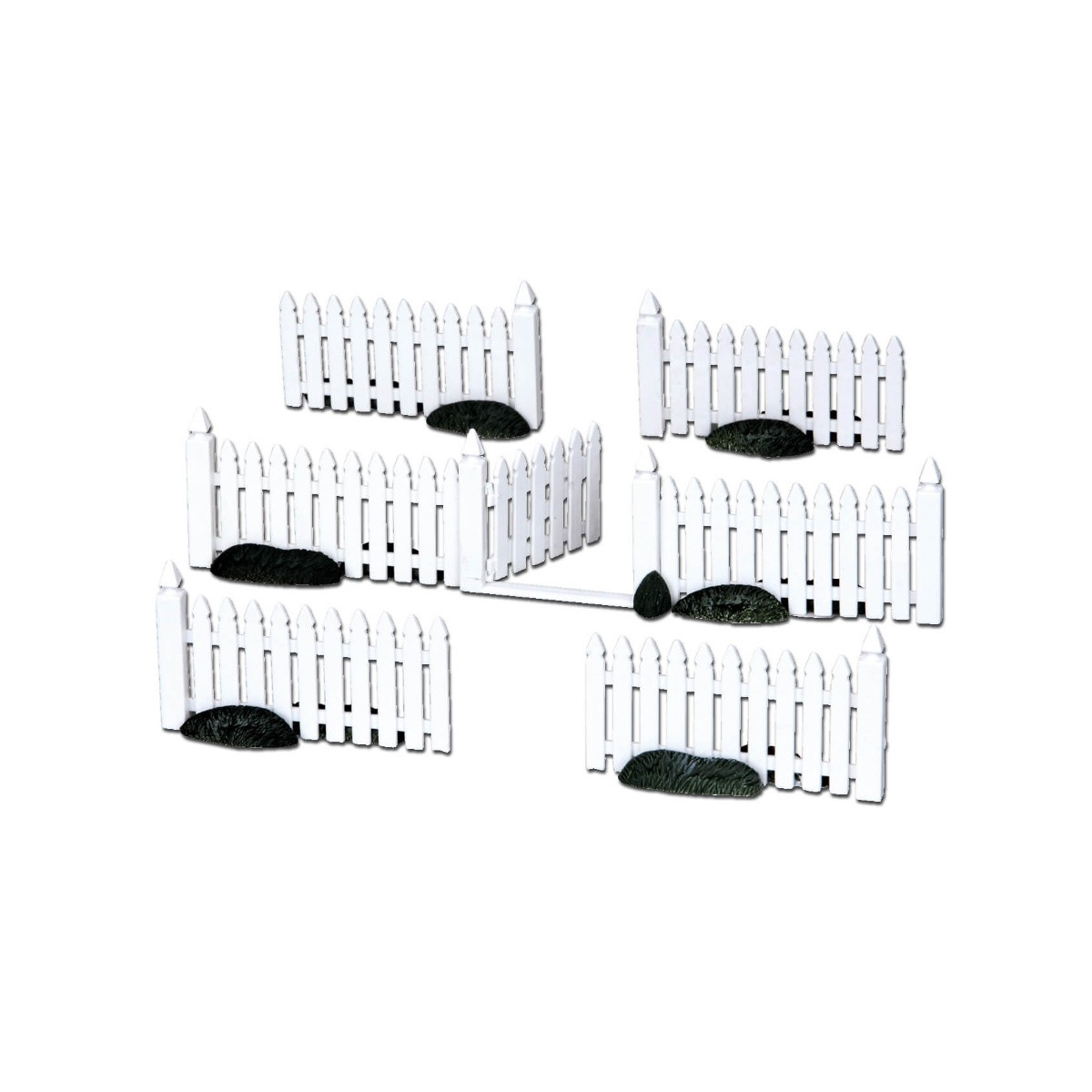 Lemax Plastic Picket Fence (Set of 7)