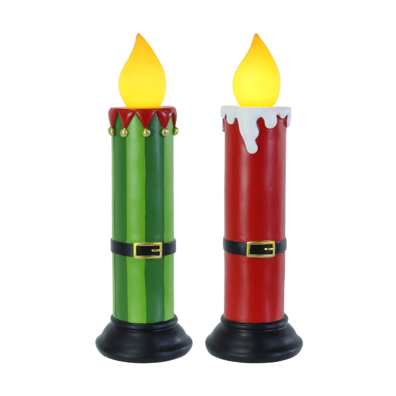 Christmas Elves LED Santa Elf Taper Candle