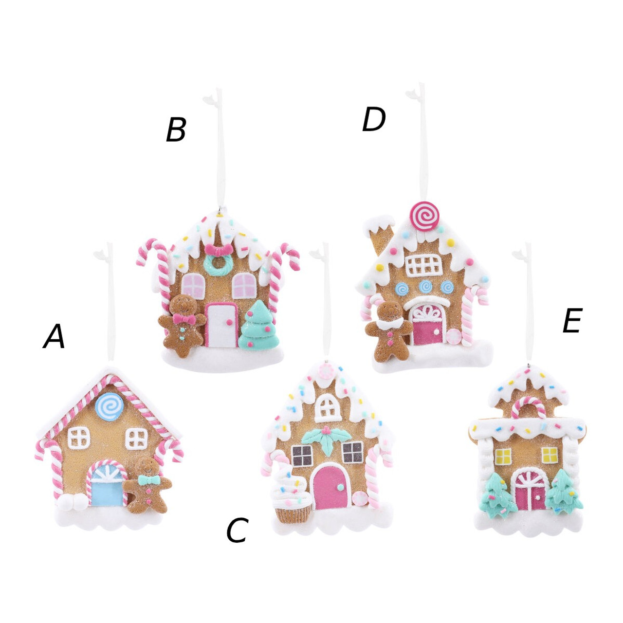 Christmas Elves Pastel Gingerbread House Decoration