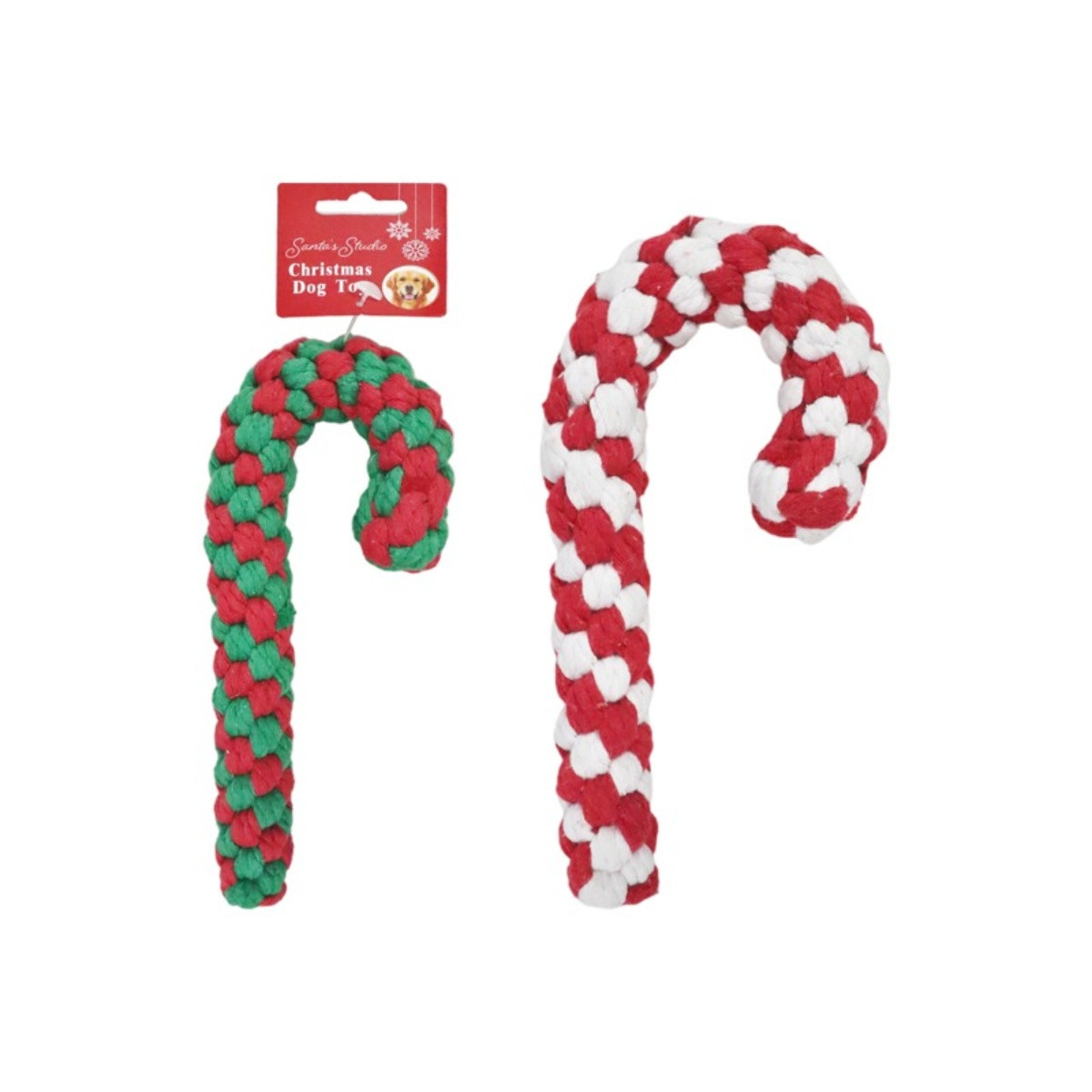 Christmas Elves Dog Candy Cane Toy
