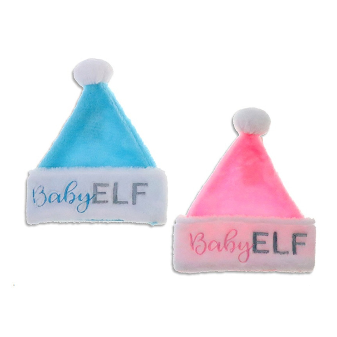 Christmas Elves Baby Plush Embroidered Santa Hat