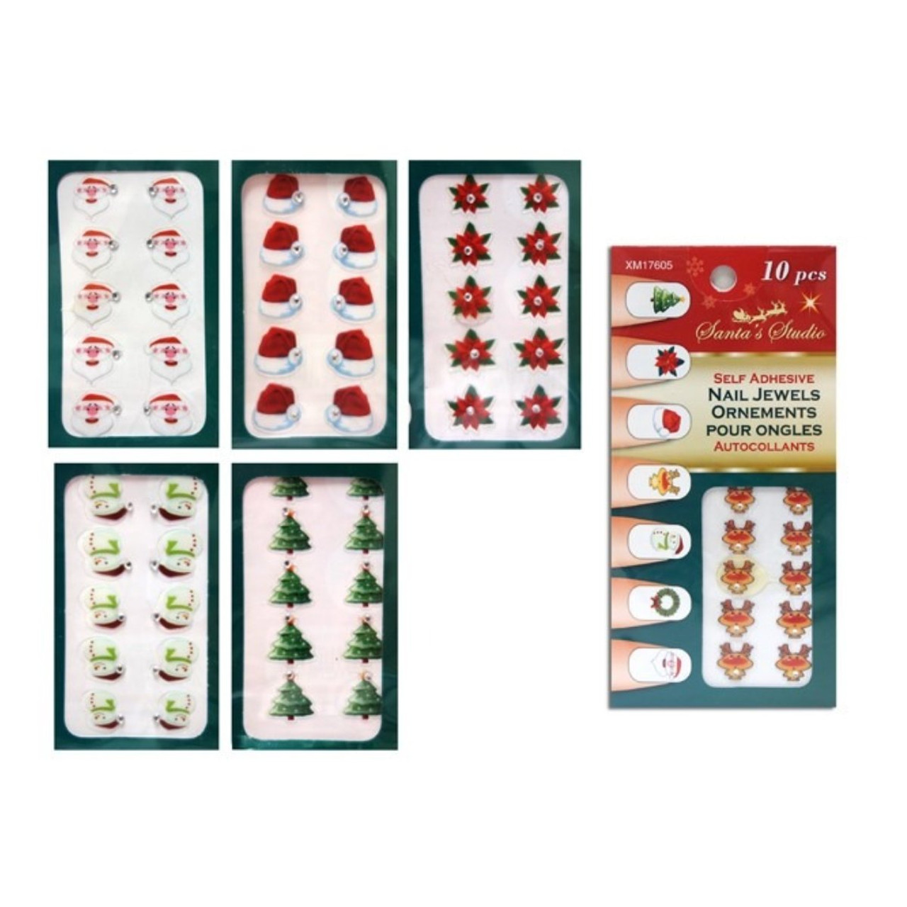 Pack of Christmas Nail Stickers