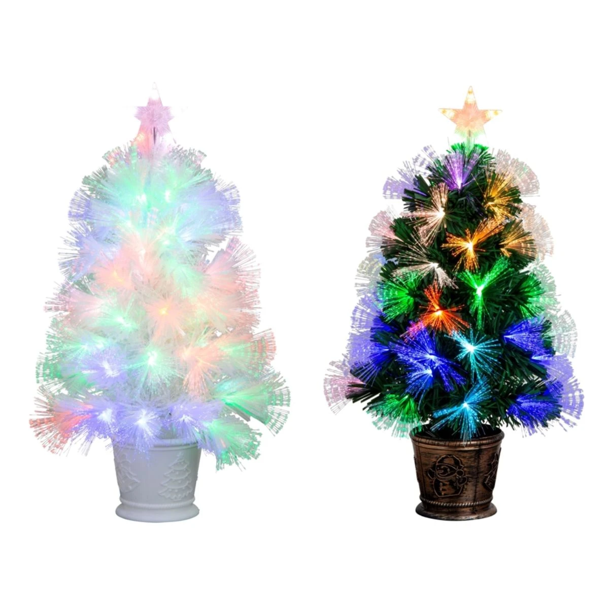Fibre Optic Potted Tabletop Christmas Tree (2 Styles)