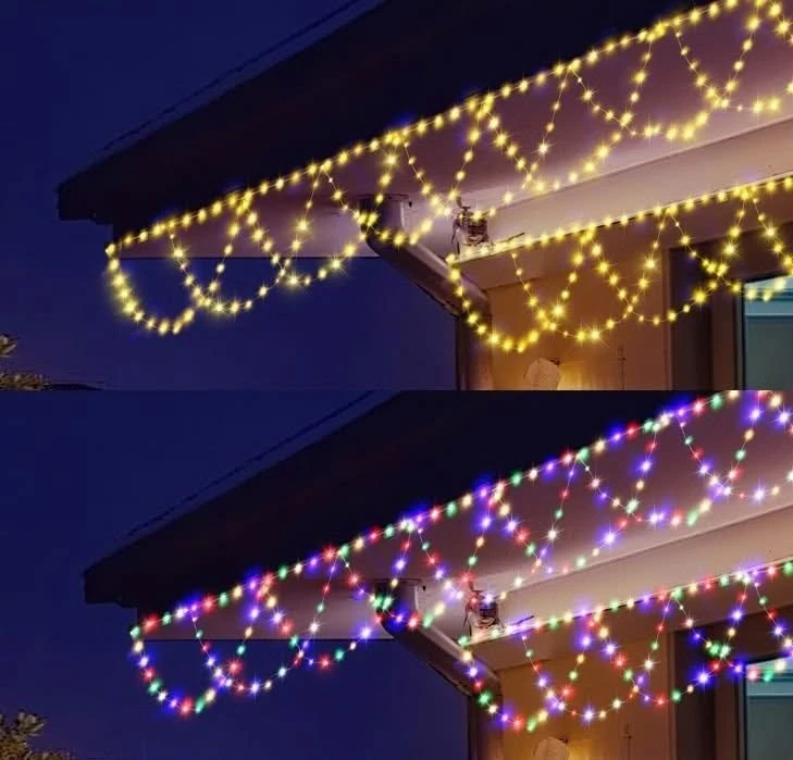 Solar Powered Flexi Cable Scalloped Light Strings