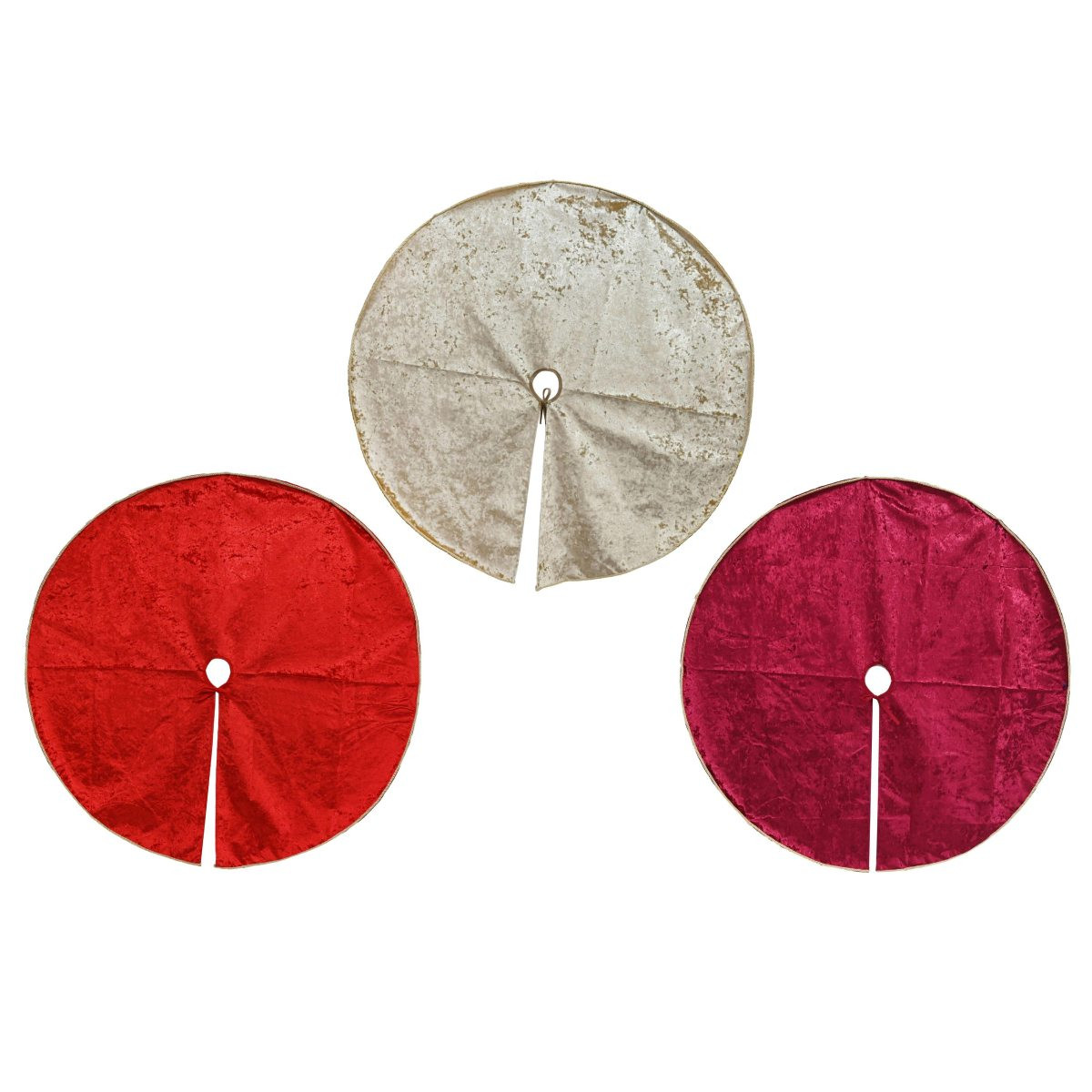 Gold Braided Velvet Tree Skirt (3 Styles)