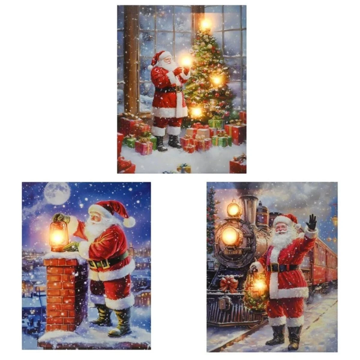Festive Santa Claus Canvas Print