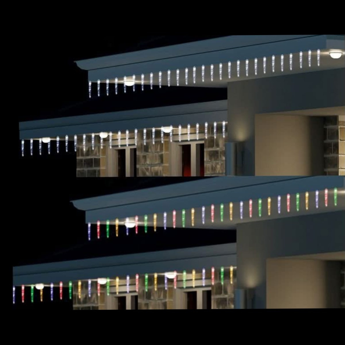 80pc Solar Icicle Lights