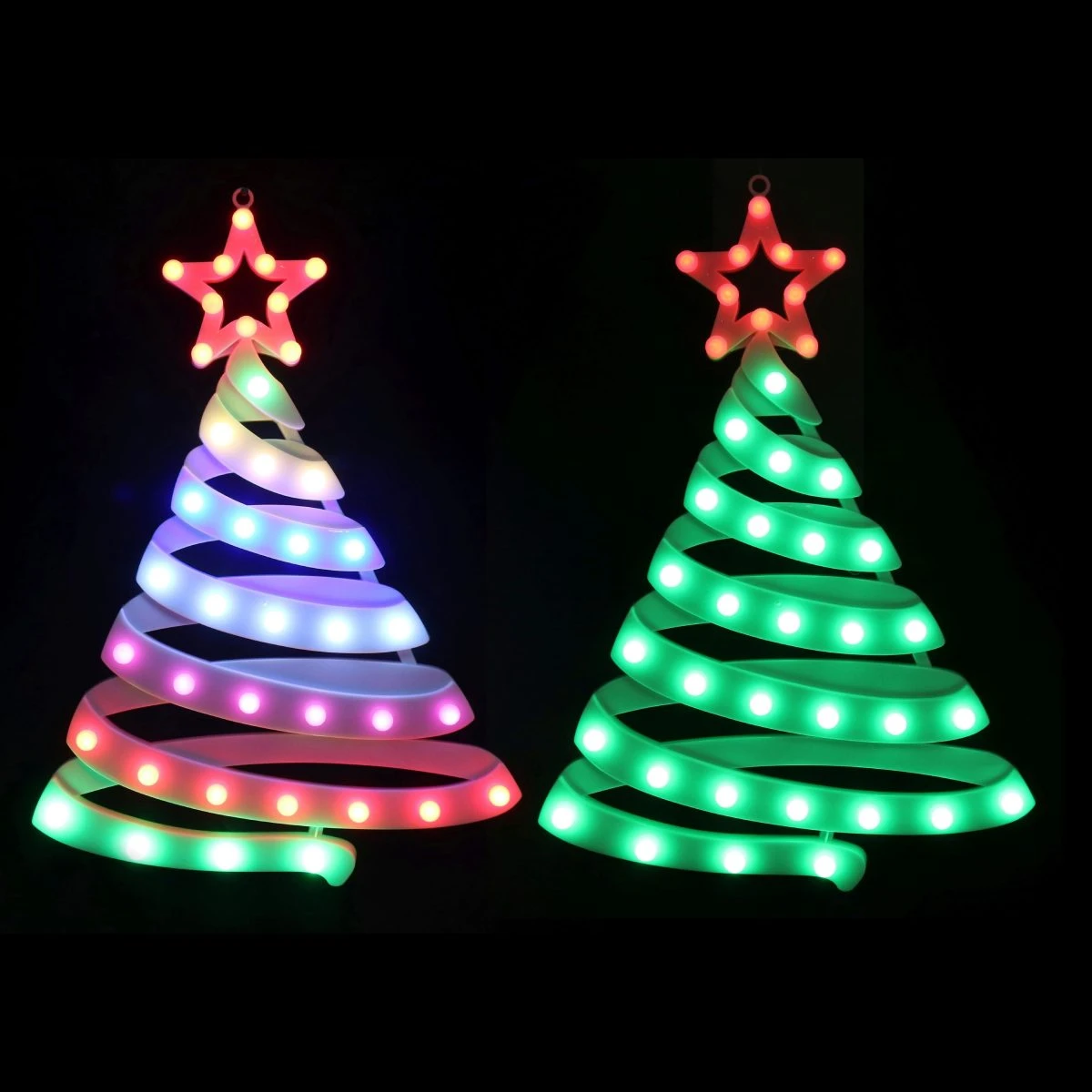 Flashing Neon Spiral Christmas Tree