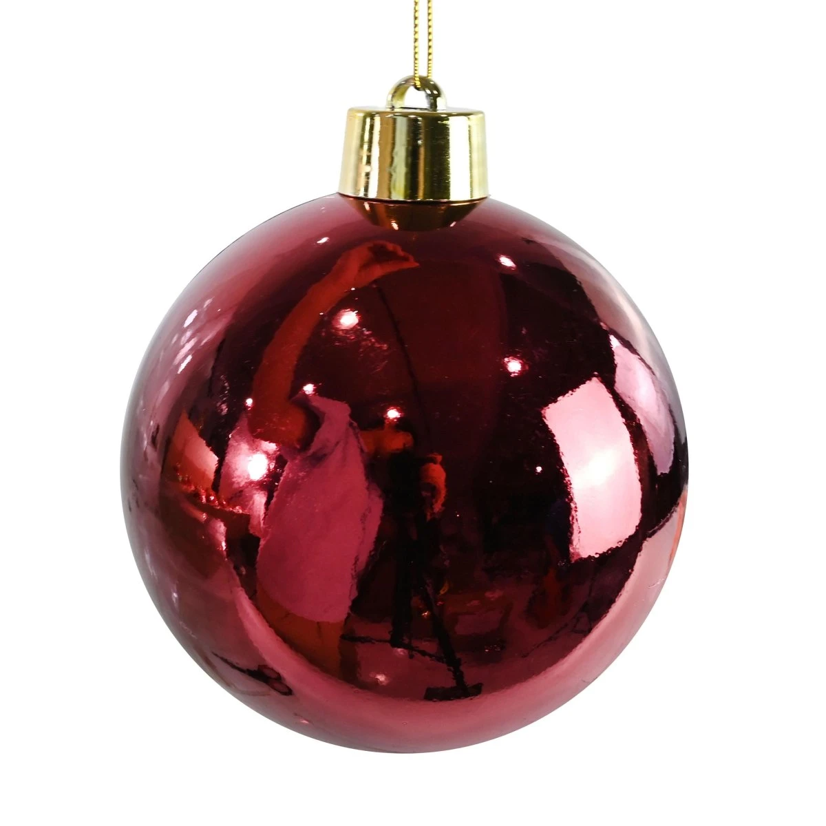 Extra-Large Shiny Deep Red Hanging Bauble