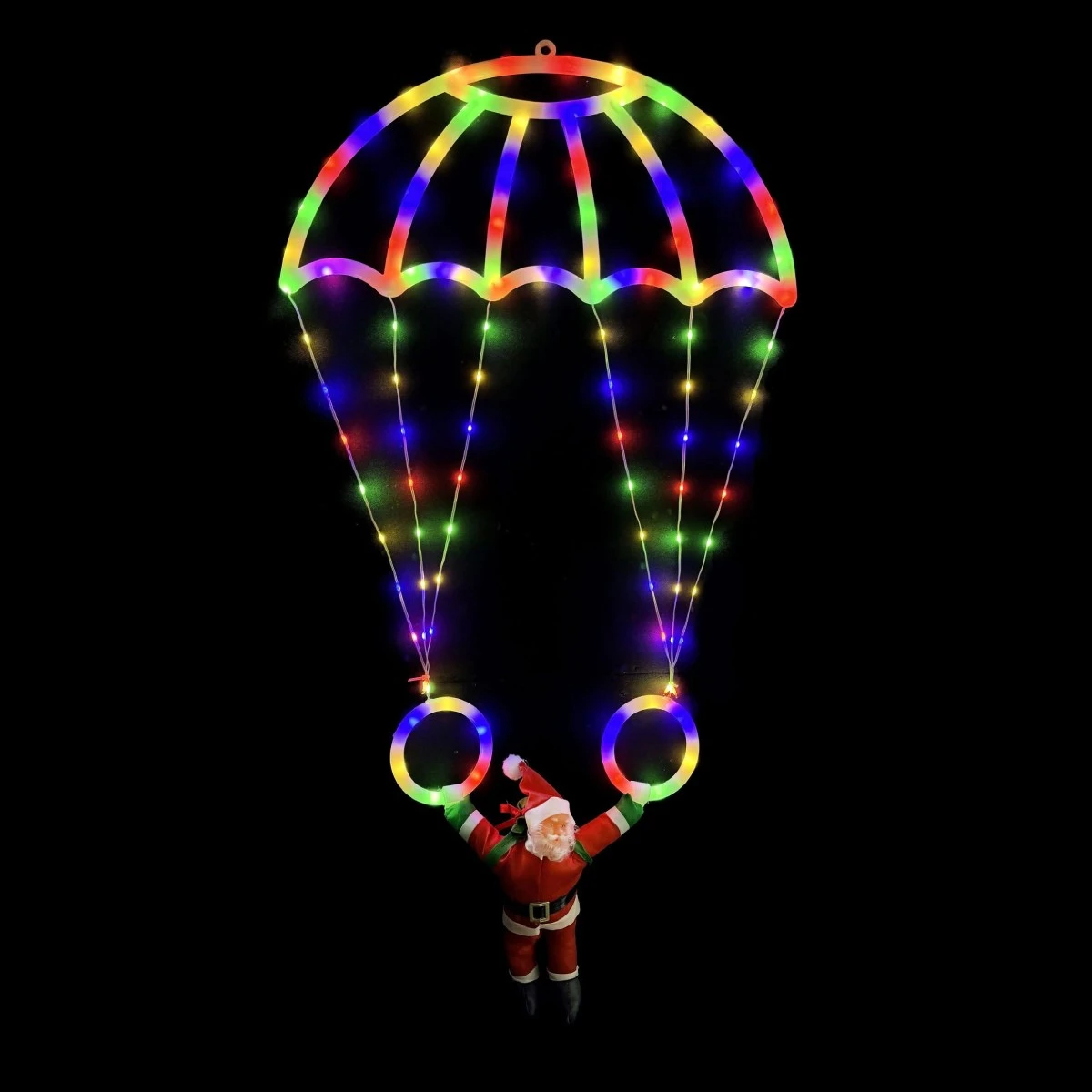 LED Parachute Colour Burst Santa Display!