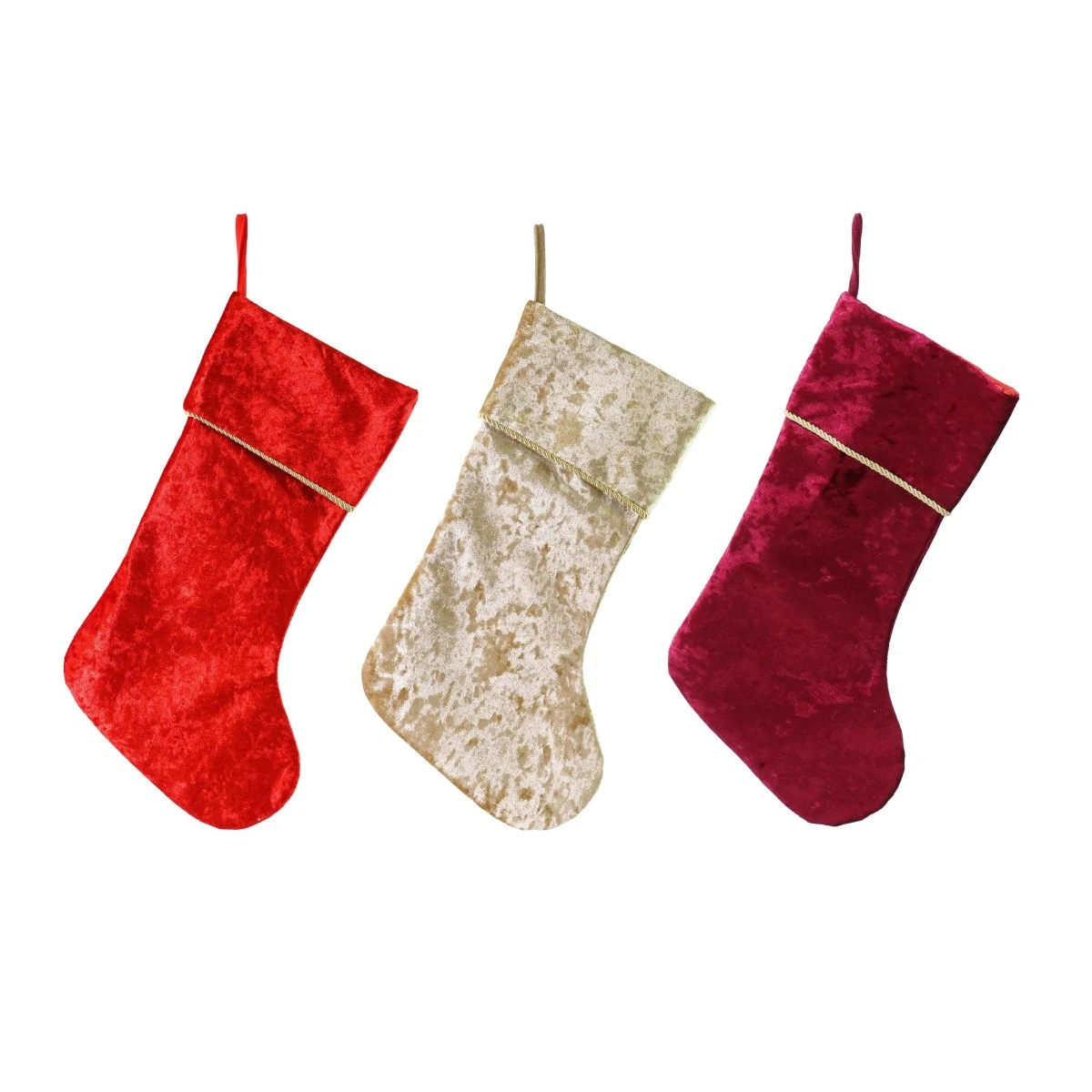 Crushed and Rich Velvet Stocking in 3 Elegant Colourways