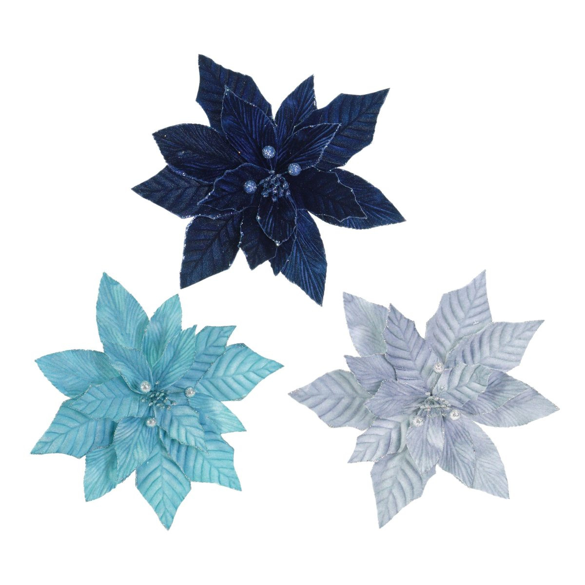 Christmas Elves Romantic Velvet Poinsettia Clip (3 Styles)