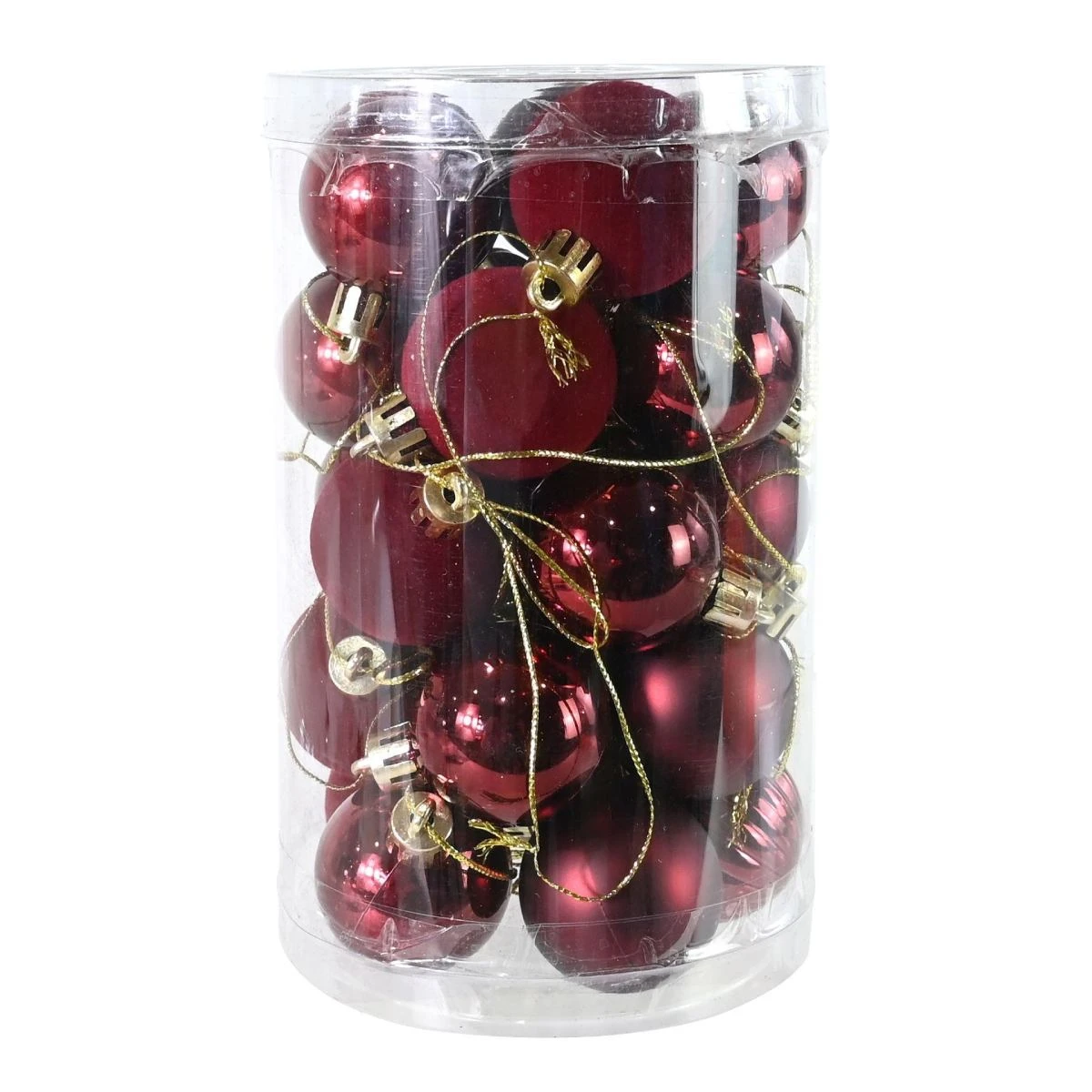 Burgundy Baubles (Pack of 25) - 40mm