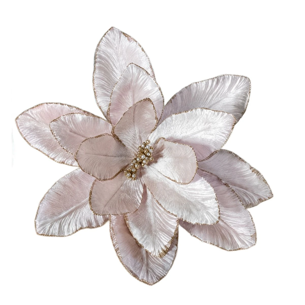 Champagne Gold Silk-Texture Poinsettia Bloom