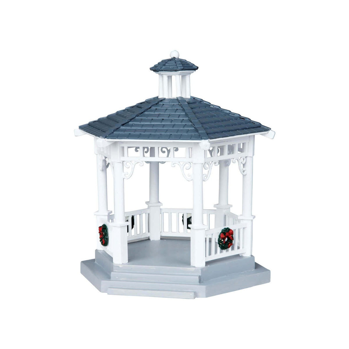 Lemax Plastic Gazebo With Decorations, Set Of 6 - General Products Table Accents