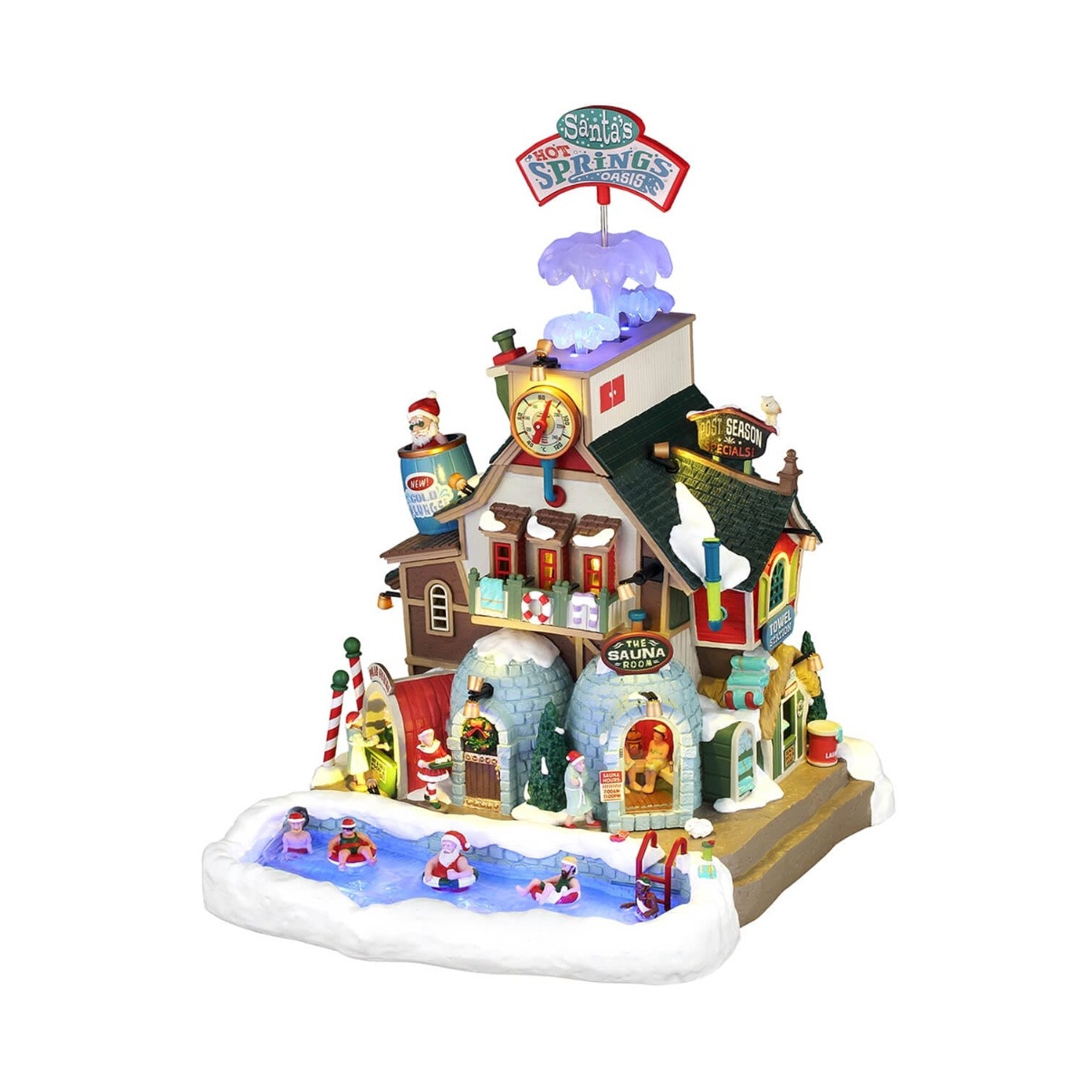 Lemax Santa’s Hot Springs Oasis - Santas Wonderland Sights and Sounds