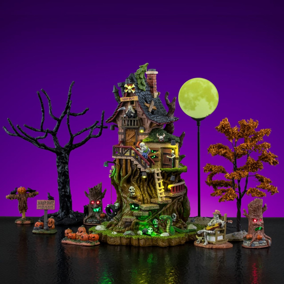 Lemax Petrified Forest Tree House Set - Spooky Town House Sets
