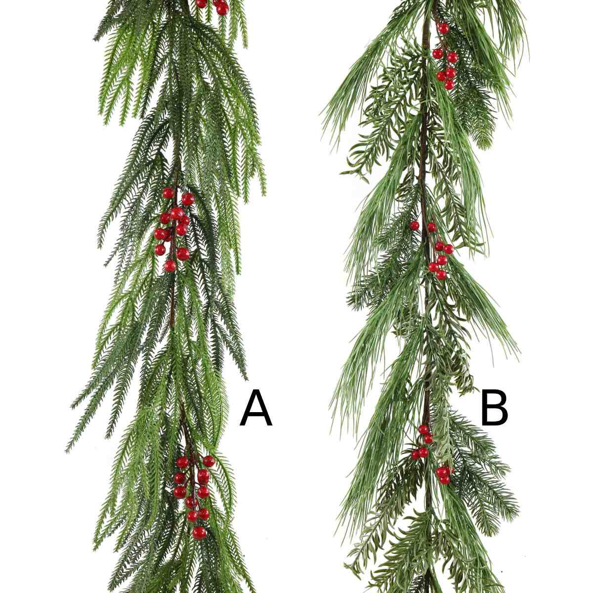 Leafy Red Berry Artificial Garland (2 Styles)