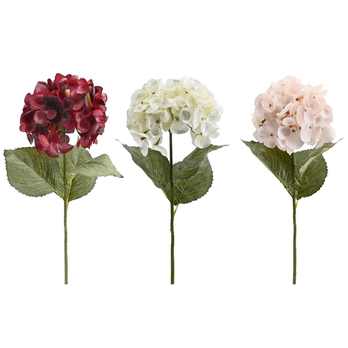 Artificial Icy Crystal Hydrangea Flower Stem (3 Colours)