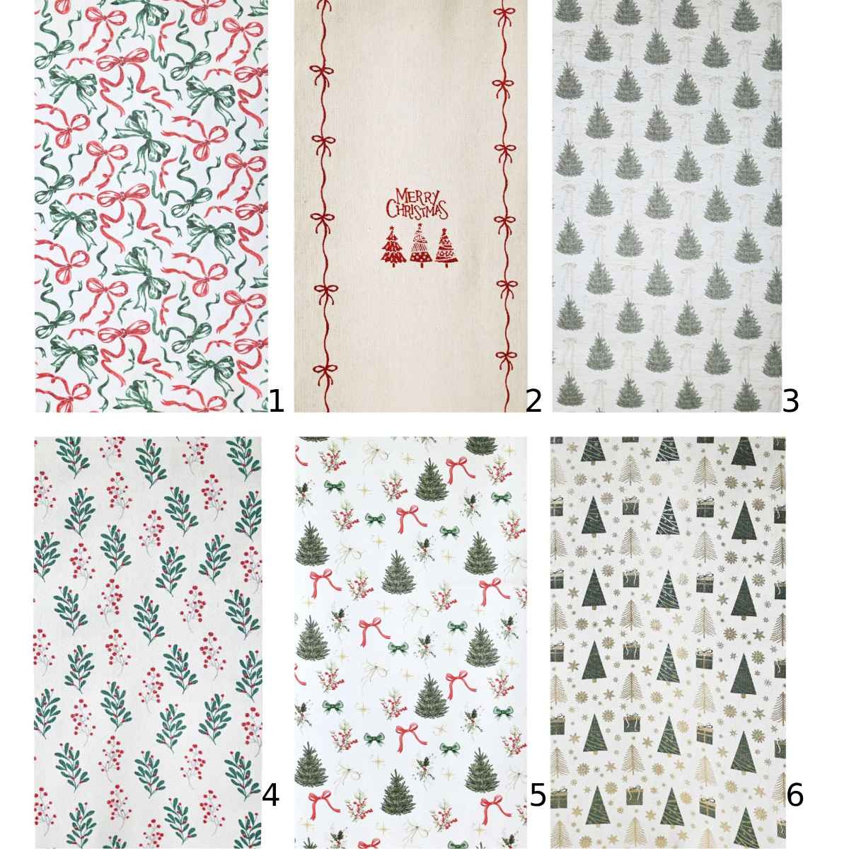 Christmas Print Table Runner Fabric Roll (6 Styles)